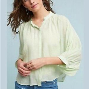 Anthropologie Maeve Button Front Blouse